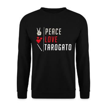 Peace Love Tarogato Musical Instrument - Unisex Pullover - Schwarz - Vorne - Alina (178cm) & Michal (187cm)