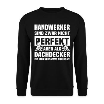 Dachdecker - Unisex Pullover - Schwarz - Vorne - Alina (178cm) & Michal (187cm)