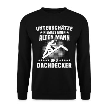 Dachdecker - Unisex Pullover - Schwarz - Vorne - Alina (178cm) & Michal (187cm)