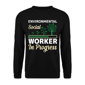 Environmental Social Worker In Progress Profession - Unisex Pullover - Schwarz - Vorne - Alina (178cm) & Michal (187cm)