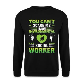 Emploi de travailleur social environnementaliste Environnementaliste - Sweat-shirt Unisexe - noir - Devant - Alina (178cm) & Michal (187cm)