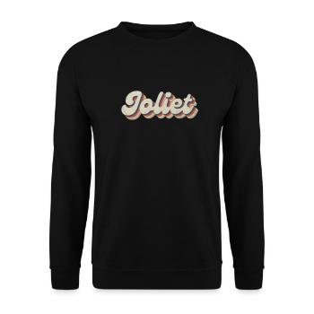 Nostalgique usa city des années 70 - Vintage Joliet - Sweat-shirt Unisexe - noir - Devant - Alina (178cm) & Michal (187cm)