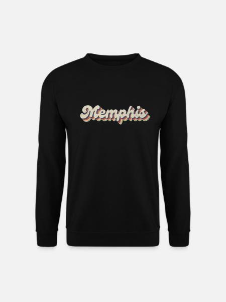 Nostalgisch 70er USA Stadt - Vintage Memphis - Unisex Pullover - Schwarz