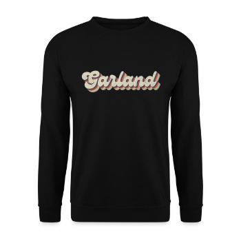 Nostalgic 70s USA City - Vintage Garland - Unisex Sweatshirt - black - Front - Alina (178cm) & Michal (187cm)