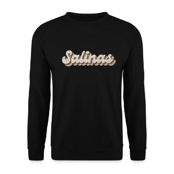 Nostalgic 70s USA City - Vintage Salinas - Sweat-shirt Unisexe - noir - Devant - Alina (178cm) & Michal (187cm)