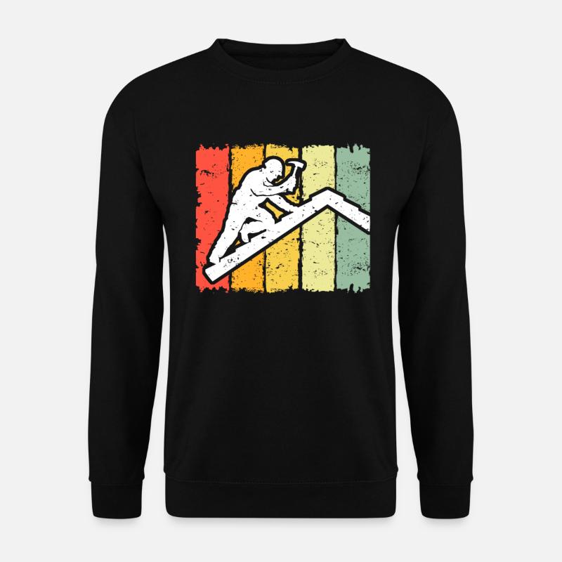 Dachdecker Motiv Dachdecken - Unisex Pullover - Schwarz