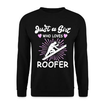 Roofing motif roofing ceilings - Unisex Sweatshirt - black - Front - Alina (178cm) & Michal (187cm)