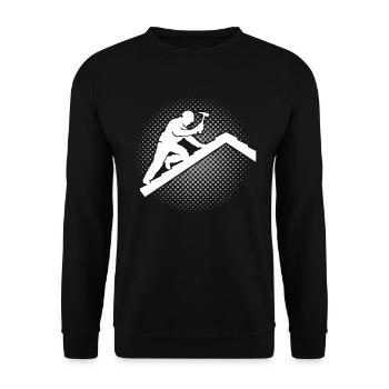 Roofing motif roofing ceilings - Unisex Sweatshirt - black - Front - Alina (178cm) & Michal (187cm)