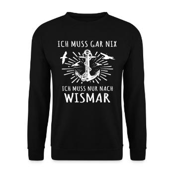 Wismar - Unisex Pullover - Schwarz - Vorne - Alina (178cm) & Michal (187cm)