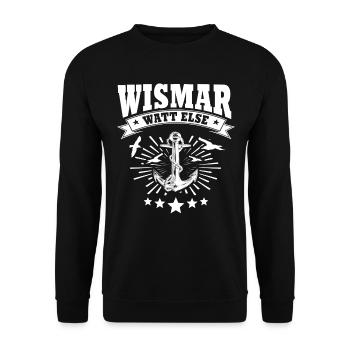 Wismar - Unisex Pullover - Schwarz - Vorne - Alina (178cm) & Michal (187cm)
