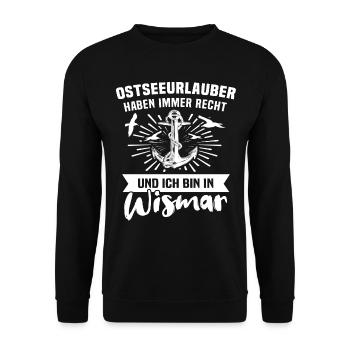 Wismar - Unisex Pullover - Schwarz - Vorne - Alina (178cm) & Michal (187cm)