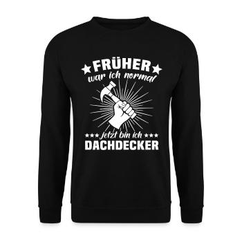 Dachdecker - Unisex Pullover - Schwarz - Vorne - Alina (178cm) & Michal (187cm)