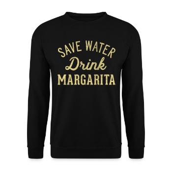 Sparen Sie Wasser, Trinken Sie Margarita - Unisex Pullover - Schwarz - Vorne - Alina (178cm) & Michal (187cm)