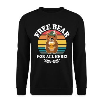 Beer Bear Beer Sayings Boozing Toasts - Unisex Sweatshirt - black - Front - Alina (178cm) & Michal (187cm)