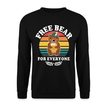 Beer Bear Beer Sayings Boozing Toasts - Unisex Sweatshirt - black - Front - Alina (178cm) & Michal (187cm)