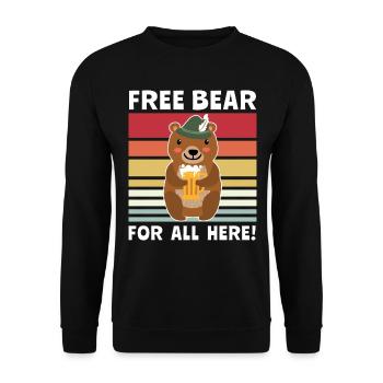 Beer Bear Beer Sayings Boozing Toasts - Unisex Sweatshirt - black - Front - Alina (178cm) & Michal (187cm)