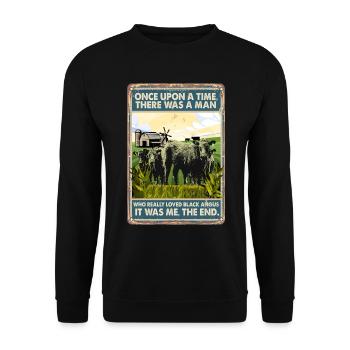 La race de vache aimait le Black Angus - Sweat-shirt Unisexe - noir - Devant - Alina (178cm) & Michal (187cm)
