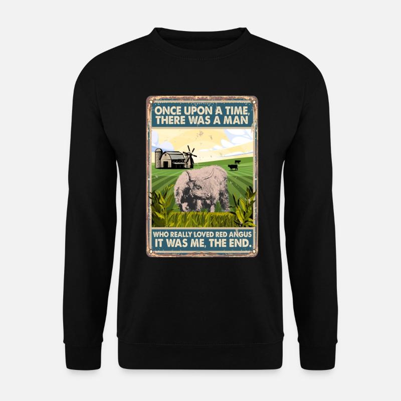 Kuhrasse Liebte Rote Angus - Unisex Pullover - Schwarz