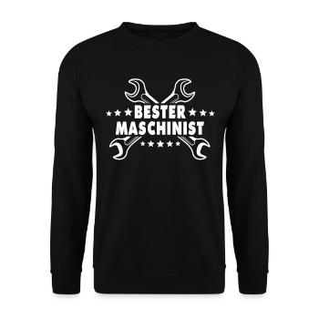 Maschinist Sprüche Maschinisten - Unisex Pullover - Schwarz - Vorne - Alina (178cm) & Michal (187cm)