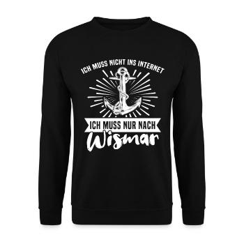 Wismar - Unisex Pullover - Schwarz - Vorne - Alina (178cm) & Michal (187cm)