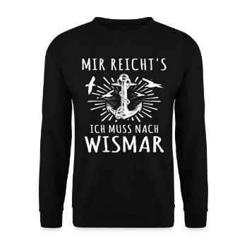 Wismar - Unisex Pullover - Schwarz - Vorne - Alina (178cm) & Michal (187cm)