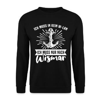 Wismar - Unisex Pullover - Schwarz - Vorne - Alina (178cm) & Michal (187cm)