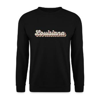 Vintage Hippie 70s USA State - Rétro Louisiane - Sweat-shirt Unisexe - noir - Devant - Alina (178cm) & Michal (187cm)