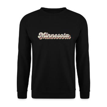 Vintage Hippie 70s USA State - Rétro Minnesota - Sweat-shirt Unisexe - noir - Devant - Alina (178cm) & Michal (187cm)