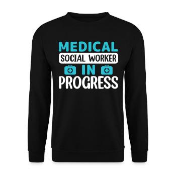 Travailleur social médical en cours Emploi - Sweat-shirt Unisexe - noir - Devant - Alina (178cm) & Michal (187cm)