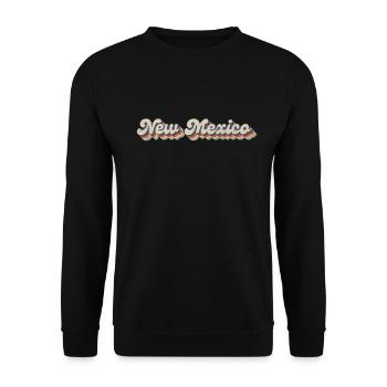 Vintage Hippie 70er USA Staat - Retro New Mexico - Unisex Pullover - Schwarz - Vorne - Alina (178cm) & Michal (187cm)