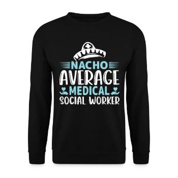 Nacho Travailleur social médical moyen Cinco De Mayo - Sweat-shirt Unisexe - noir - Devant - Alina (178cm) & Michal (187cm)