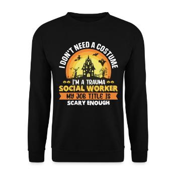 Travailleur social médical en cours Emploi - Sweat-shirt Unisexe - noir - Devant - Alina (178cm) & Michal (187cm)