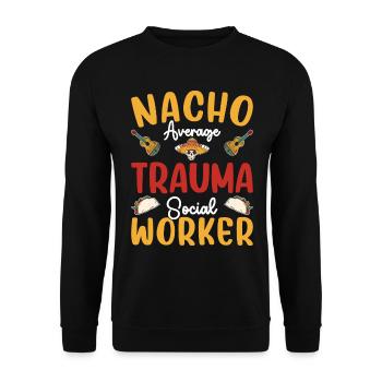 Nacho Travailleur social en traumatologie moyenne Cinco De Mayo - Sweat-shirt Unisexe - noir - Devant - Alina (178cm) & Michal (187cm)