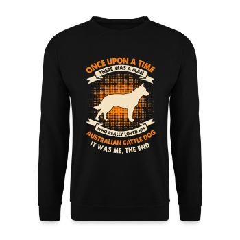 Es War Einmal Zeit - Australisches Vieh - Unisex Pullover - Schwarz - Vorne - Alina (178cm) & Michal (187cm)