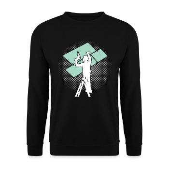 Drywall Drywall Drywall Installer - Unisex Sweatshirt - black - Front - Alina (178cm) & Michal (187cm)