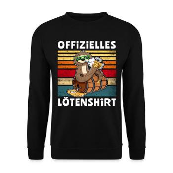 Bier Biersprüche Faultier Saufshirt - Unisex Pullover - Schwarz - Vorne - Alina (178cm) & Michal (187cm)