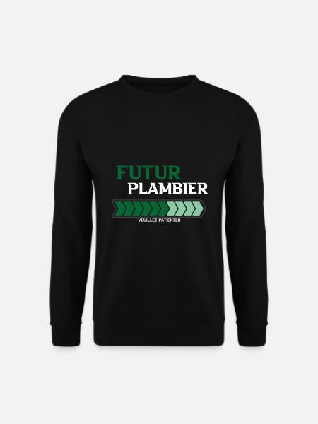 futur plombier - Sweat-shirt Unisexe - noir