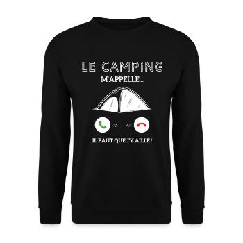 le campagne m'appelle il faut que j'y aille! - Sweat-shirt Unisexe - noir - Devant - Alina (178cm) & Michal (187cm)
