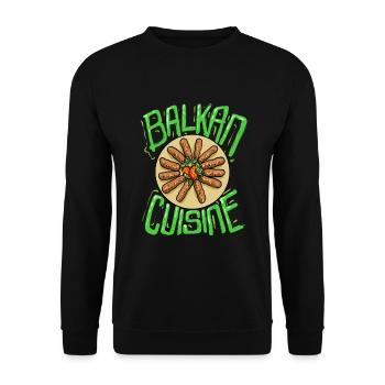 Balkan Cuisine Balkan Peppers Dish Food - Unisex Sweatshirt - black - Front - Alina (178cm) & Michal (187cm)