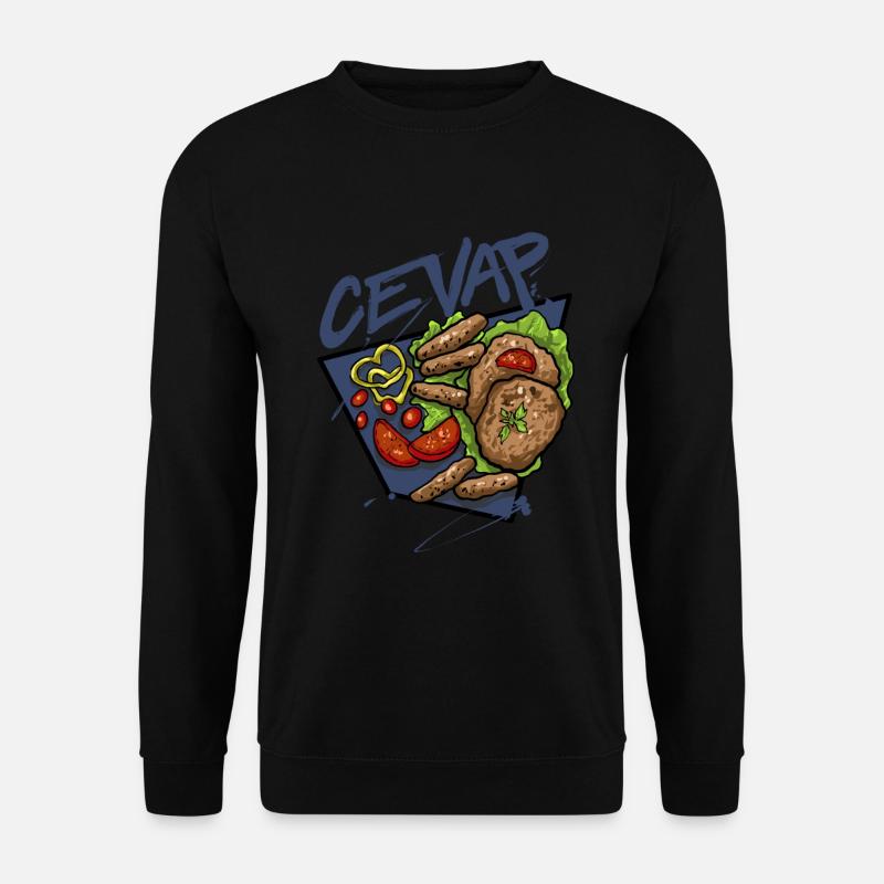 Cevap Serbian Grill Sausages Cevapi - Unisex Pullover - Schwarz