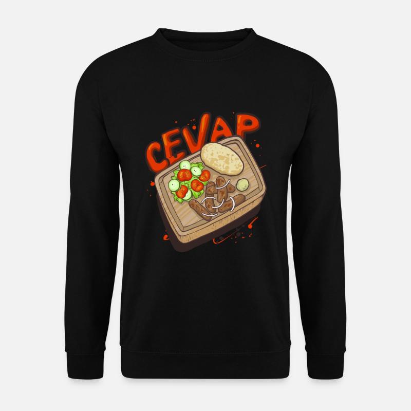 Cevap Serbian Grill Sausages Cevapi - Unisex Pullover - Schwarz
