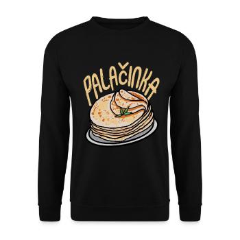 Palačinka Pancake Salvic Crêpe - Unisex Sweatshirt - black - Front - Alina (178cm) & Michal (187cm)