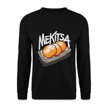 Mekitsa Food Bulgarian Cuisine Mekitsa - Unisex Pullover - Schwarz - Vorne - Alina (178cm) & Michal (187cm)