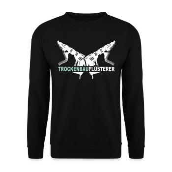 Trockenbauer Trockenbaumonteur Trockenbau - Unisex Pullover - Schwarz - Vorne - Alina (178cm) & Michal (187cm)
