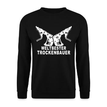 Trockenbauer Trockenbaumonteur Trockenbau - Unisex Pullover - Schwarz - Vorne - Alina (178cm) & Michal (187cm)
