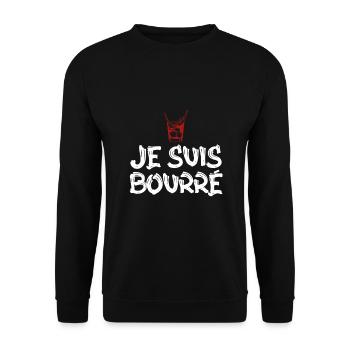 surprise je suis bourré - Sweat-shirt Unisexe - noir - Devant - Alina (178cm) & Michal (187cm)