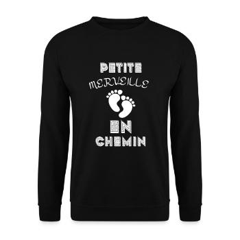 Petite merveille en chemin - Sweat-shirt Unisexe - noir - Devant - Alina (178cm) & Michal (187cm)