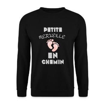 Petite merveille en chemin - Sweat-shirt Unisexe - noir - Devant - Alina (178cm) & Michal (187cm)