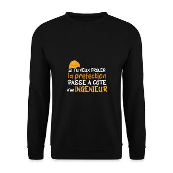 cadeau pour ingénieur - Sweat-shirt Unisexe - noir - Devant - Alina (178cm) & Michal (187cm)