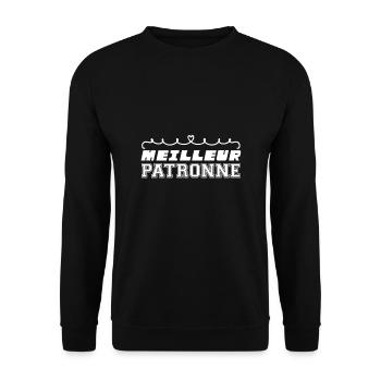 MEILLEUR PATRONNE DU MONDE - Sweat-shirt Unisexe - noir - Devant - Alina (178cm) & Michal (187cm)